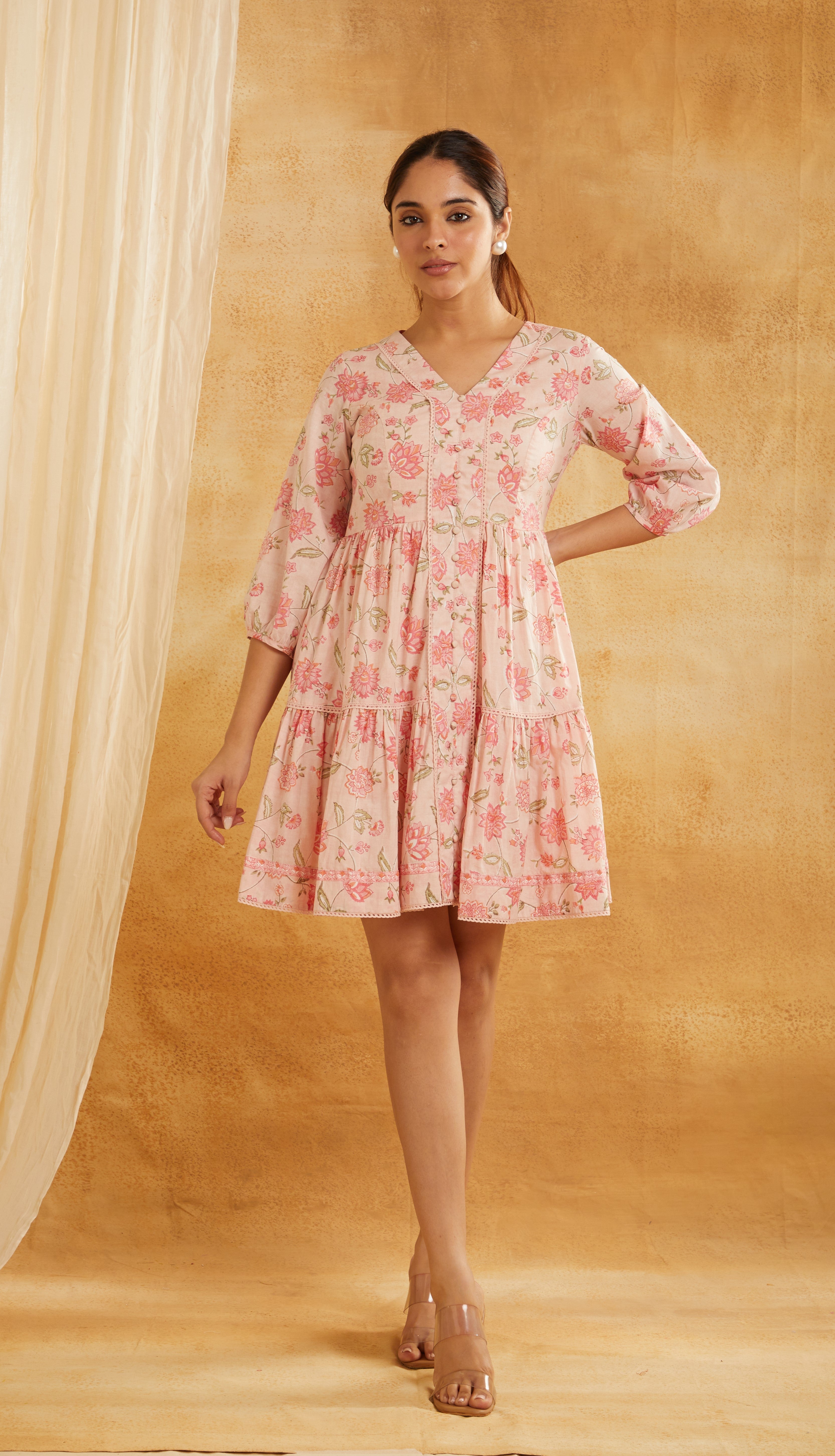 Sia Pink Laced Dress