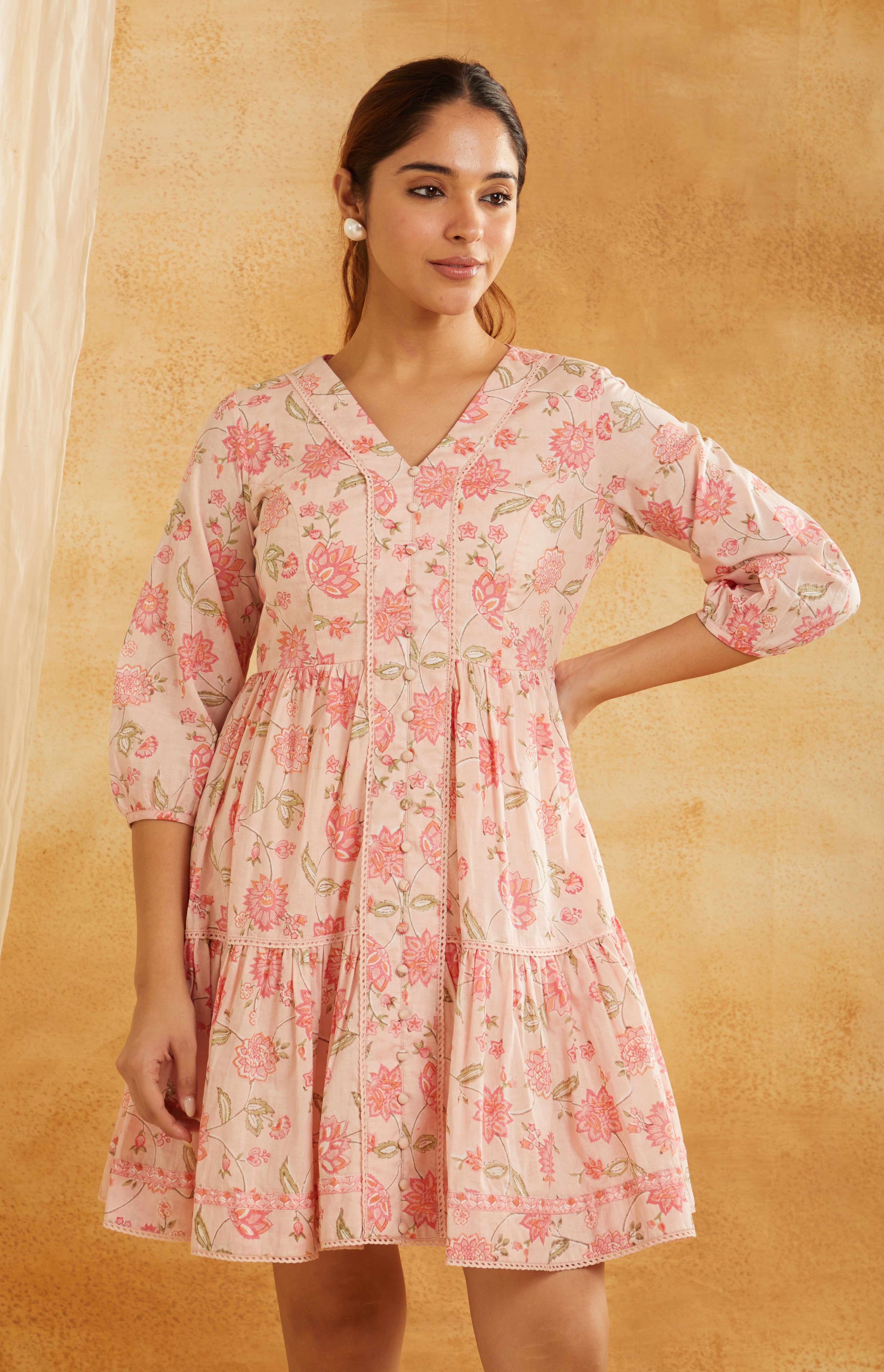 Sia Pink Laced Dress
