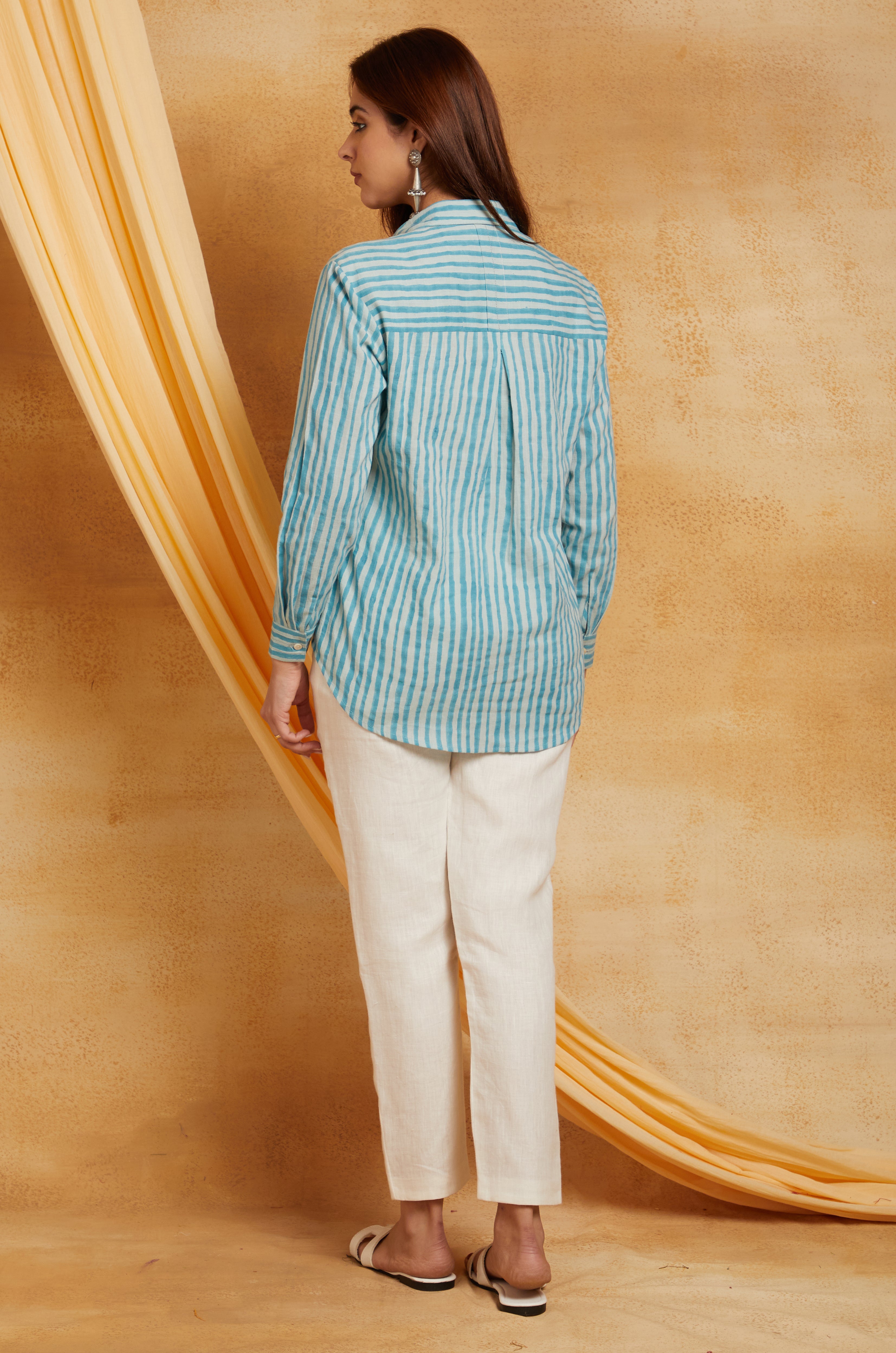 BLUE STRIPE WOMENS SHIRT