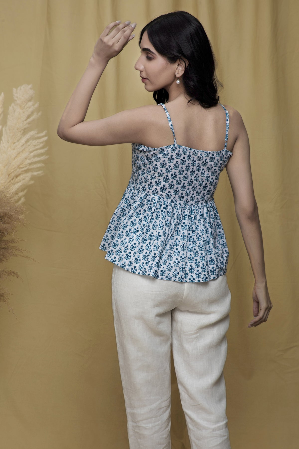 Ambar Indigo Buti Strap Top
