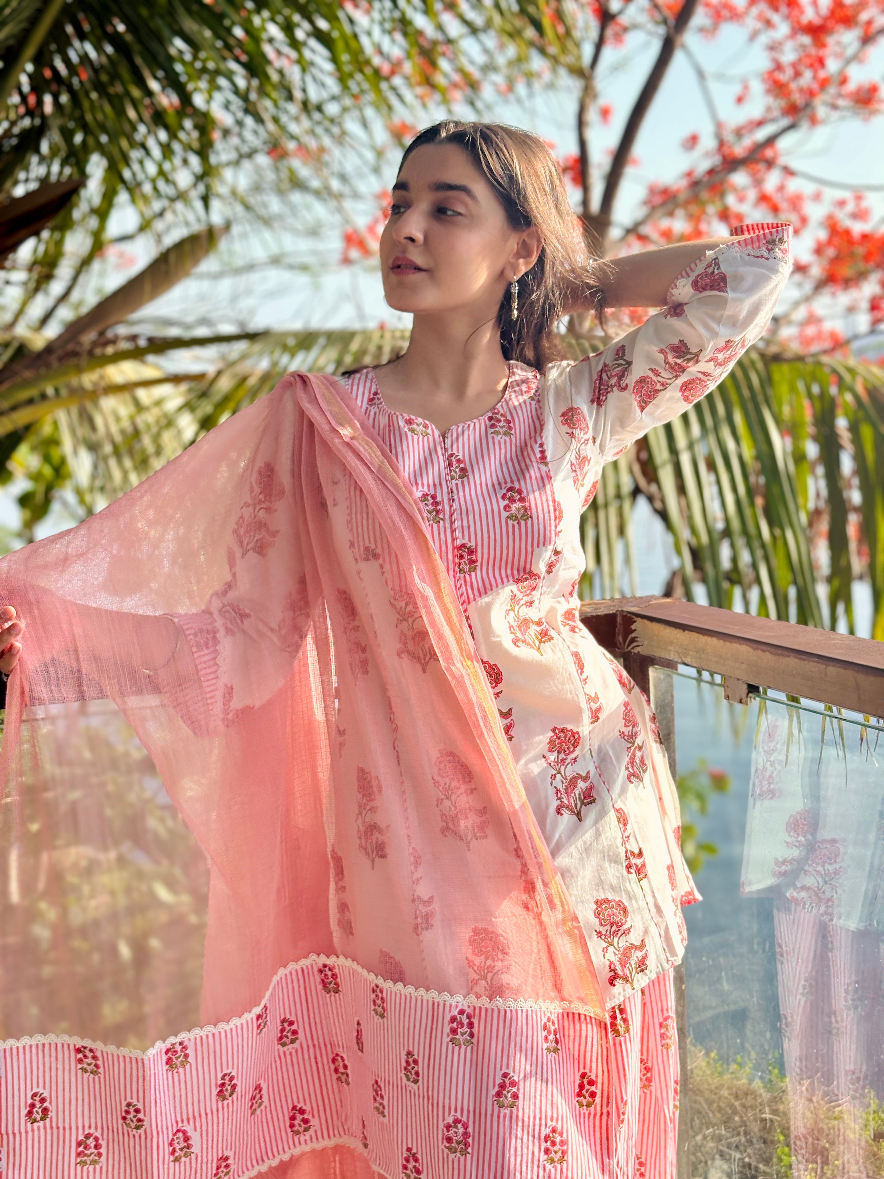 Pink Stripe Farshi Set