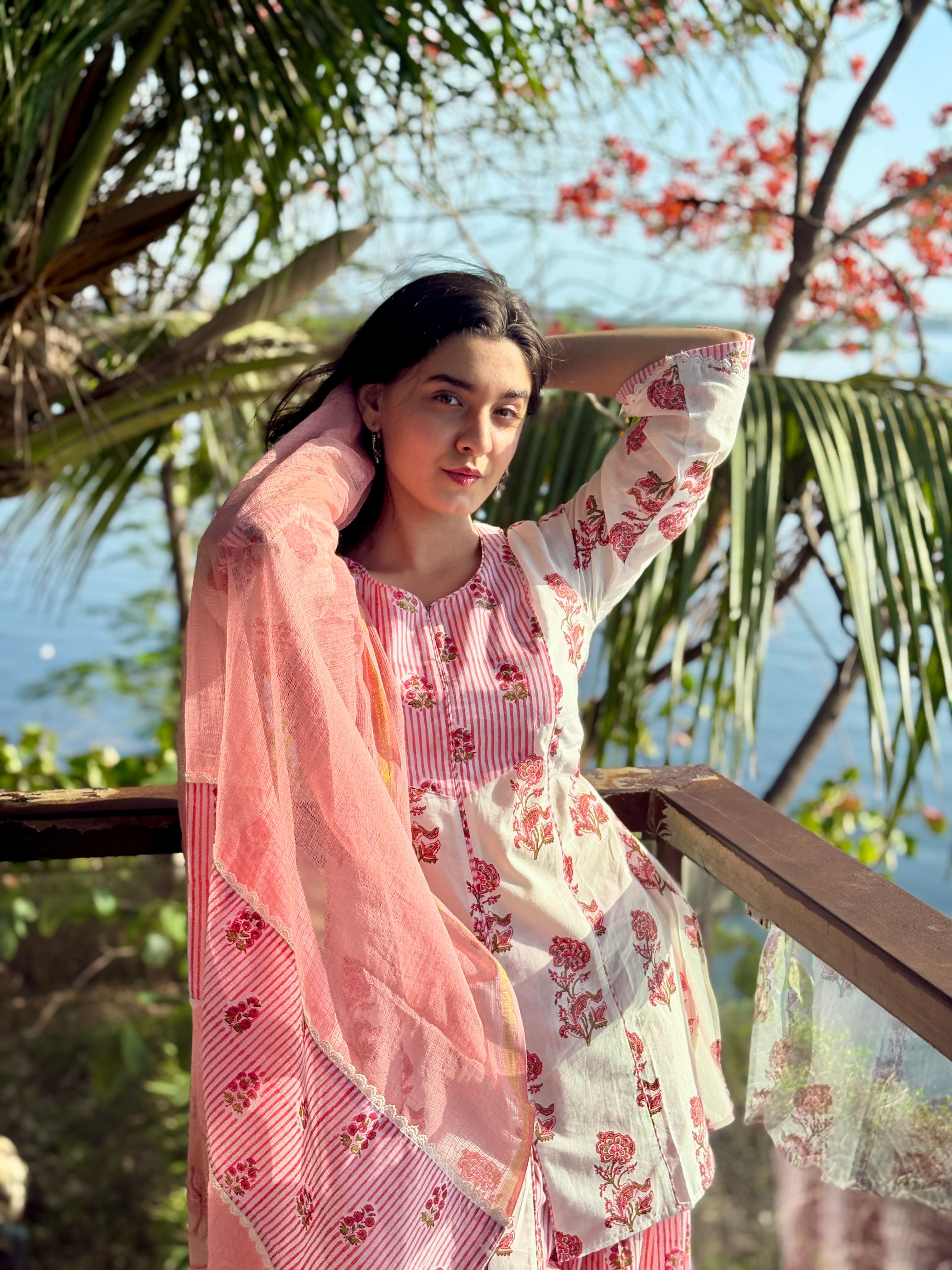 Pink Stripe Farshi Set