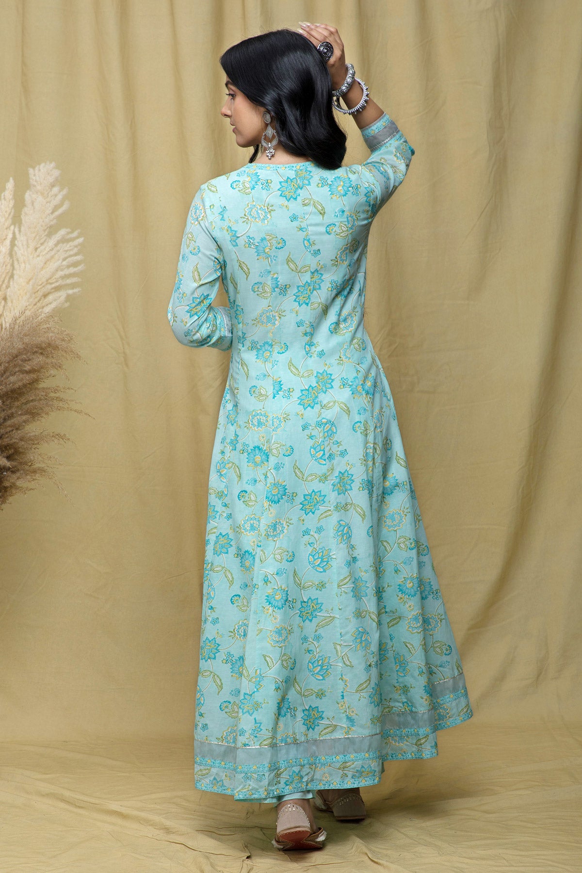 Sia Mint Blue Anarkali Suit Set