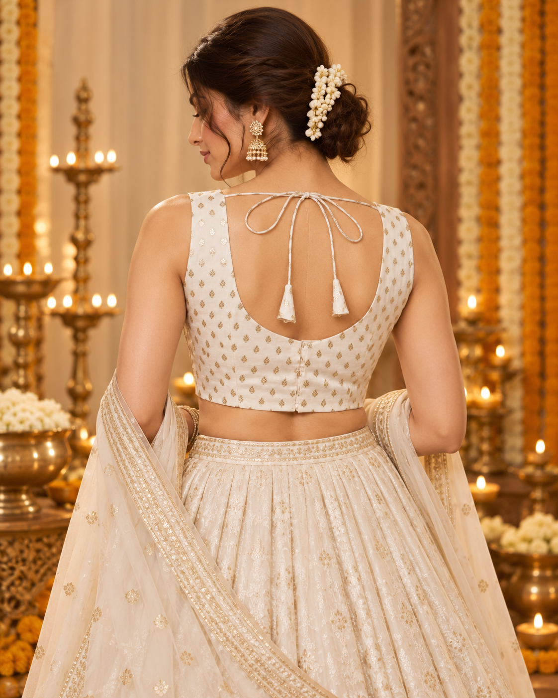 Silk Brocade Blouse Sleeveless