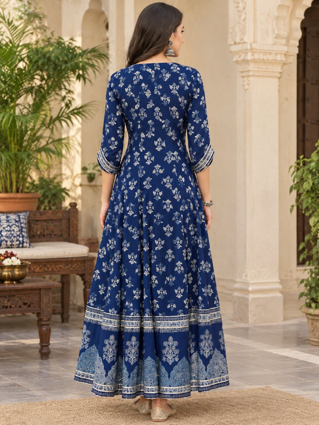 Royal Navy Festive Anarkali