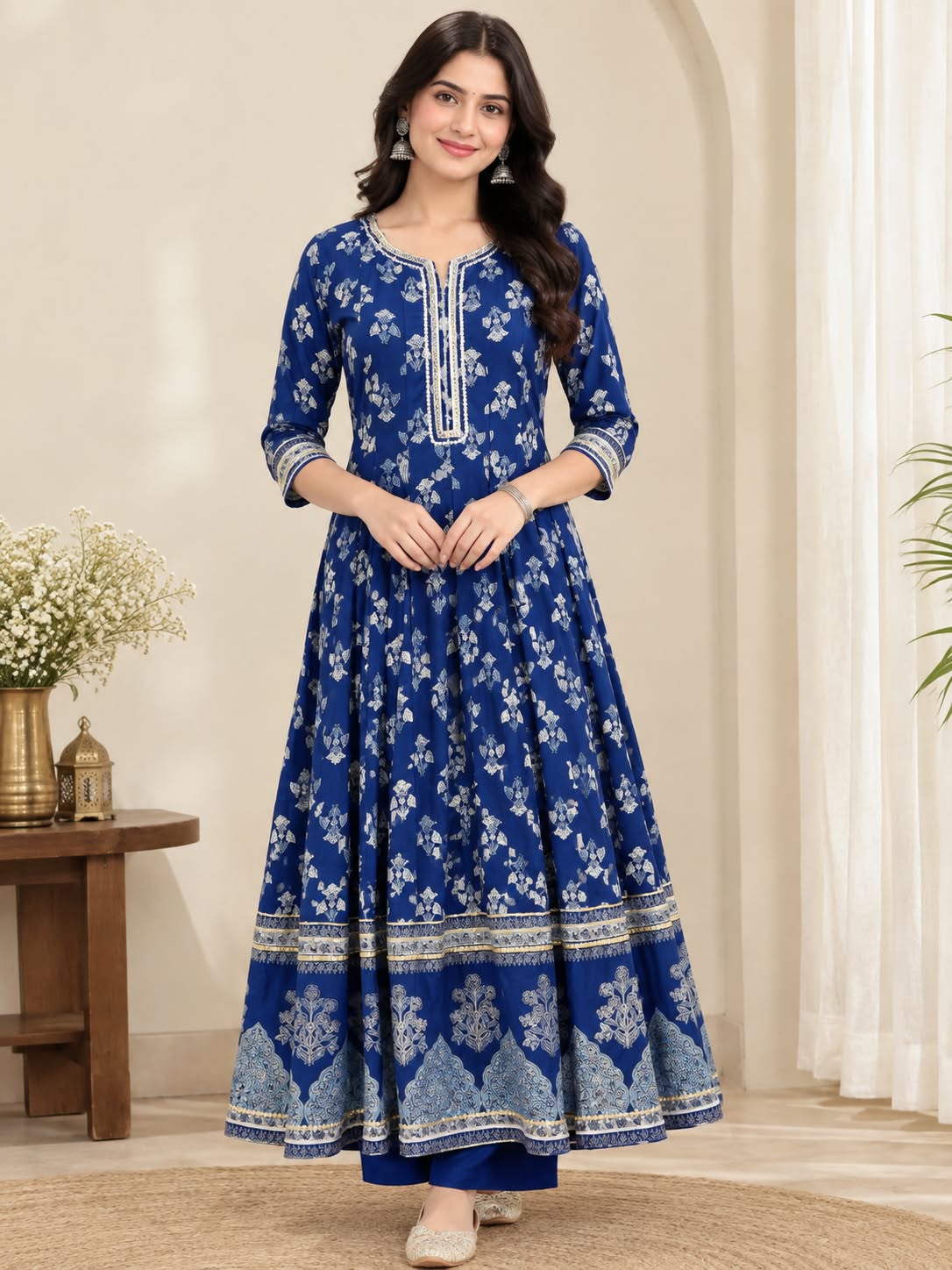 Royal Navy Festive Anarkali