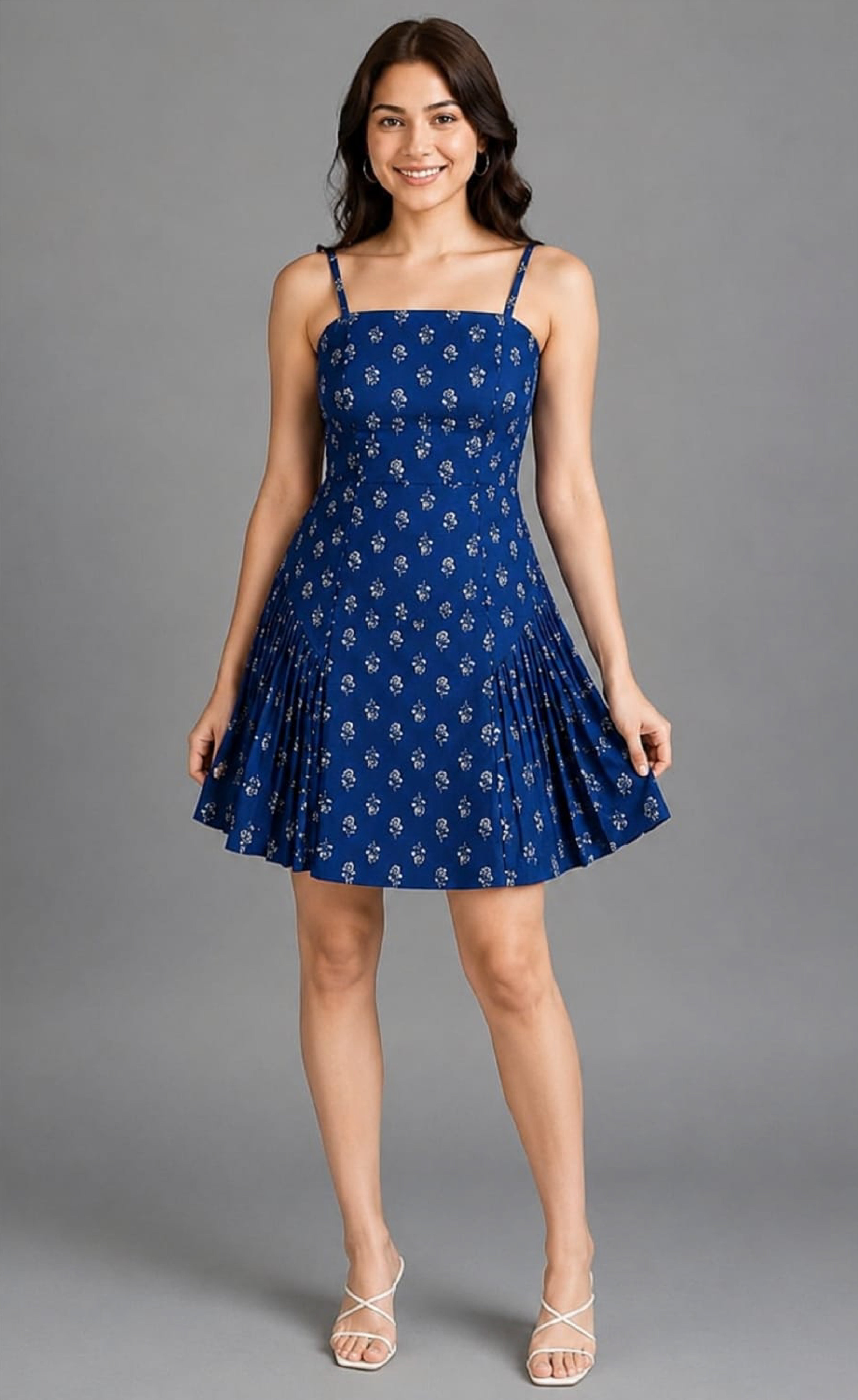 Indigo Rose Stripe Women Dress